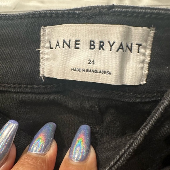 Lane Bryant Women's off Black Wide-Leg Jeans size 22/24 plus size - Picture 7 of 11